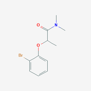 molecular formula C11H14BrNO2 B7524555 2-(2-bromophenoxy)-N,N-dimethylpropanamide 