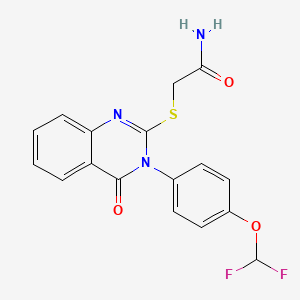 2-[3-[4-(Difluoromethoxy)phenyl]-4-oxoquinazolin-2-yl]sulfanylacetamide