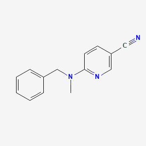 molecular formula C14H13N3 B7524566 6-[Benzyl(methyl)amino]pyridine-3-carbonitrile 