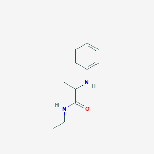 molecular formula C16H24N2O B7524592 2-(4-tert-butylanilino)-N-prop-2-enylpropanamide 