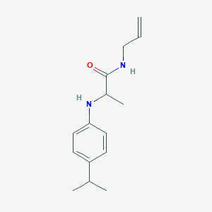 molecular formula C15H22N2O B7524600 2-(4-propan-2-ylanilino)-N-prop-2-enylpropanamide 