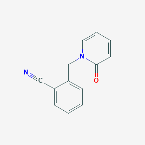 molecular formula C13H10N2O B7524613 2-[(2-Oxopyridin-1-yl)methyl]benzonitrile 