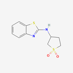 molecular formula C11H12N2O2S2 B7524631 N-(1,1-dioxothiolan-3-yl)-1,3-benzothiazol-2-amine 