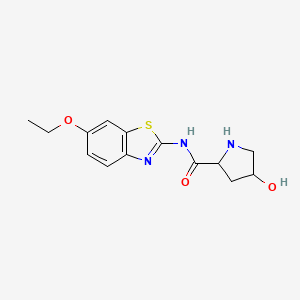 N-(6-ethoxy-1,3-benzothiazol-2-yl)-4-hydroxypyrrolidine-2-carboxamide