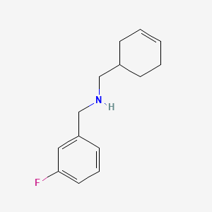 1-cyclohex-3-en-1-yl-N-[(3-fluorophenyl)methyl]methanamine