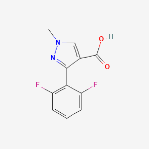 molecular formula C11H8F2N2O2 B7524679 3-(2,6-Difluorophenyl)-1-methyl-1h-pyrazole-4-carboxylic acid 