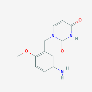 1-[(5-Amino-2-methoxyphenyl)methyl]pyrimidine-2,4-dione