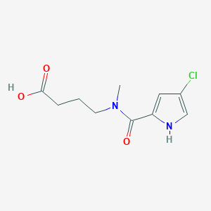 molecular formula C10H13ClN2O3 B7524725 4-[(4-chloro-1H-pyrrole-2-carbonyl)-methylamino]butanoic acid 