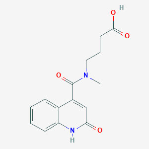 4-[methyl-(2-oxo-1H-quinoline-4-carbonyl)amino]butanoic acid