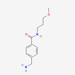 molecular formula C12H18N2O2 B7524751 4-(aminomethyl)-N-(3-methoxypropyl)benzamide 