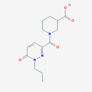 1-(6-Oxo-1-propylpyridazine-3-carbonyl)piperidine-3-carboxylic acid