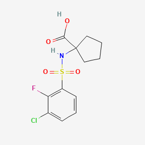 1-[(3-Chloro-2-fluorophenyl)sulfonylamino]cyclopentane-1-carboxylic acid