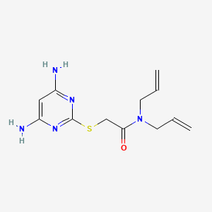 2-(4,6-diaminopyrimidin-2-yl)sulfanyl-N,N-bis(prop-2-enyl)acetamide