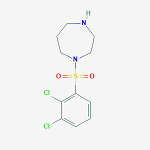 molecular formula C11H14Cl2N2O2S B7524768 1-(2,3-Dichlorophenyl)sulfonyl-1,4-diazepane 