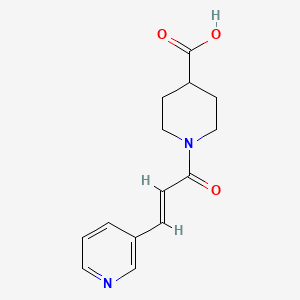 molecular formula C14H16N2O3 B7524793 1-[(E)-3-pyridin-3-ylprop-2-enoyl]piperidine-4-carboxylic acid 