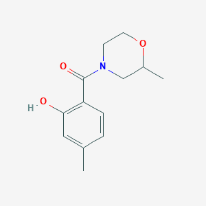 molecular formula C13H17NO3 B7524818 (2-Hydroxy-4-methylphenyl)-(2-methylmorpholin-4-yl)methanone 