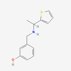 3-[(1-Thiophen-2-ylethylamino)methyl]phenol