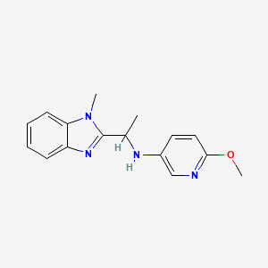 6-methoxy-N-[1-(1-methylbenzimidazol-2-yl)ethyl]pyridin-3-amine