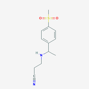 3-[1-(4-Methylsulfonylphenyl)ethylamino]propanenitrile