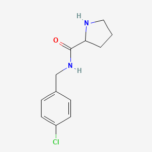 N-[(4-chlorophenyl)methyl]pyrrolidine-2-carboxamide