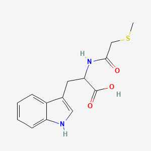 molecular formula C14H16N2O3S B7524891 3-(1H-indol-3-yl)-2-[(2-methylsulfanylacetyl)amino]propanoic acid 