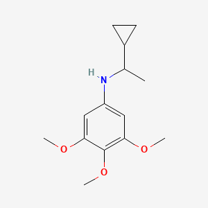 molecular formula C14H21NO3 B7524894 N-(1-cyclopropylethyl)-3,4,5-trimethoxyaniline 