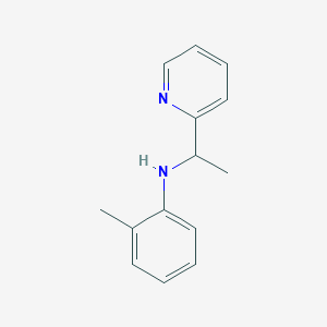 molecular formula C14H16N2 B7524917 2-methyl-N-(1-pyridin-2-ylethyl)aniline 