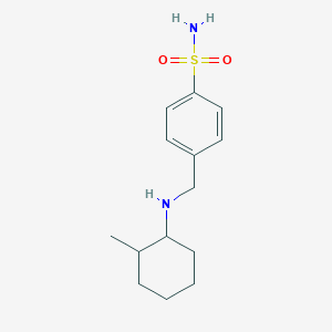 molecular formula C14H22N2O2S B7524924 4-[[(2-Methylcyclohexyl)amino]methyl]benzenesulfonamide 