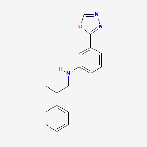 molecular formula C17H17N3O B7524937 3-(1,3,4-oxadiazol-2-yl)-N-(2-phenylpropyl)aniline 