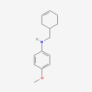 molecular formula C14H19NO B7524944 N-(cyclohex-3-en-1-ylmethyl)-4-methoxyaniline 