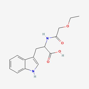 molecular formula C15H18N2O4 B7524953 2-[(2-ethoxyacetyl)amino]-3-(1H-indol-3-yl)propanoic acid 