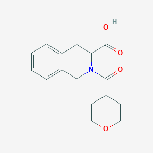 2-(oxane-4-carbonyl)-3,4-dihydro-1H-isoquinoline-3-carboxylic acid