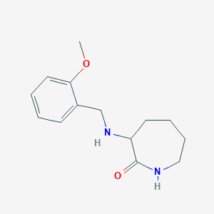 molecular formula C14H20N2O2 B7524985 3-[(2-Methoxyphenyl)methylamino]azepan-2-one 