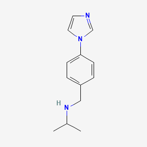 N-[(4-imidazol-1-ylphenyl)methyl]propan-2-amine