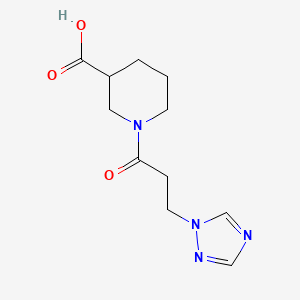 1-[3-(1,2,4-Triazol-1-yl)propanoyl]piperidine-3-carboxylic acid