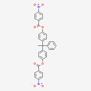 [4-[1-[4-(4-Nitrobenzoyl)oxyphenyl]-1-phenylethyl]phenyl] 4-nitrobenzoate