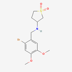 N-[(2-bromo-4,5-dimethoxyphenyl)methyl]-1,1-dioxothiolan-3-amine