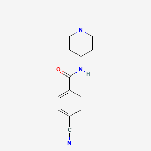 4-cyano-N-(1-methylpiperidin-4-yl)benzamide