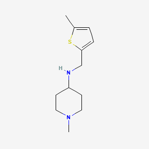 molecular formula C12H20N2S B7525143 1-methyl-N-[(5-methylthiophen-2-yl)methyl]piperidin-4-amine 