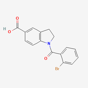 1-(2-Bromobenzoyl)-2,3-dihydroindole-5-carboxylic acid