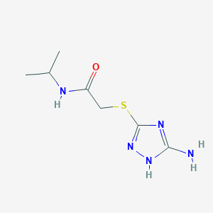 2-[(5-amino-1H-1,2,4-triazol-3-yl)sulfanyl]-N-propan-2-ylacetamide