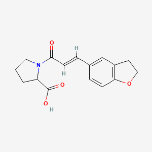 1-[(E)-3-(2,3-dihydro-1-benzofuran-5-yl)prop-2-enoyl]pyrrolidine-2-carboxylic acid