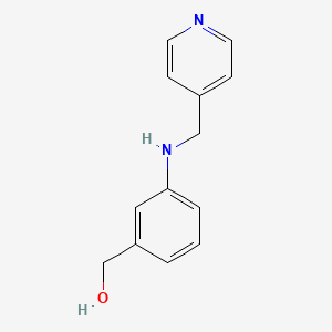 molecular formula C13H14N2O B7525265 [3-(Pyridin-4-ylmethylamino)phenyl]methanol 