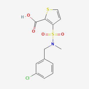 3-[(3-Chlorophenyl)methyl-methylsulfamoyl]thiophene-2-carboxylic acid