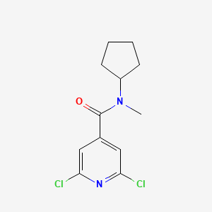 molecular formula C12H14Cl2N2O B7525327 2,6-dichloro-N-cyclopentyl-N-methylpyridine-4-carboxamide 