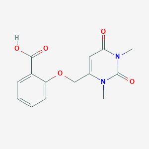 2-[(1,3-Dimethyl-2,6-dioxopyrimidin-4-yl)methoxy]benzoic acid