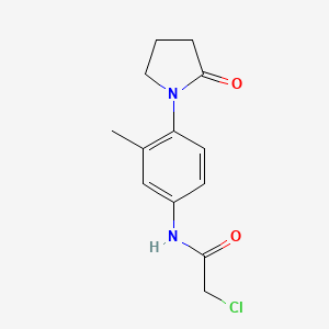 2-chloro-N-[3-methyl-4-(2-oxopyrrolidin-1-yl)phenyl]acetamide