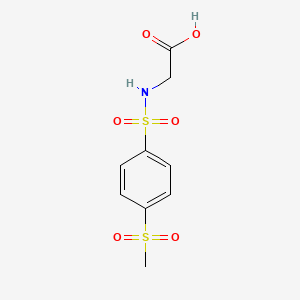 2-[(4-Methylsulfonylphenyl)sulfonylamino]acetic acid