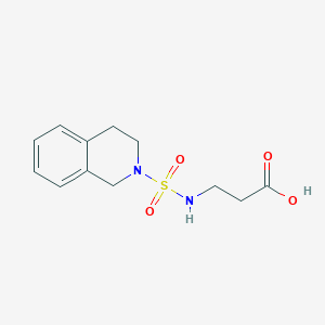 molecular formula C12H16N2O4S B7525385 3-(3,4-dihydro-1H-isoquinolin-2-ylsulfonylamino)propanoic acid 