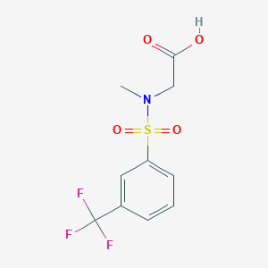 molecular formula C10H10F3NO4S B7525388 2-[Methyl-[3-(trifluoromethyl)phenyl]sulfonylamino]acetic acid 